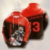 NFL Cleveland Browns Odell Beckham Jr. Dark Brown Orange Pullover Hoodie