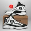 NFL Oakland Raiders Custom Name Air Jordan 13 Shoes V3