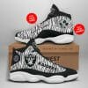 NFL Oakland Raiders Custom Name Number Air Jordan 13 Shoes V2