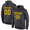 Custom Anthracite Gold-Black Sports Pullover Hoodie