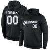 Custom Black White-Gray Sports Pullover Hoodie