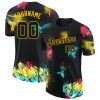 Custom Graffiti Pattern Black-Gold 3D T-Shirt
