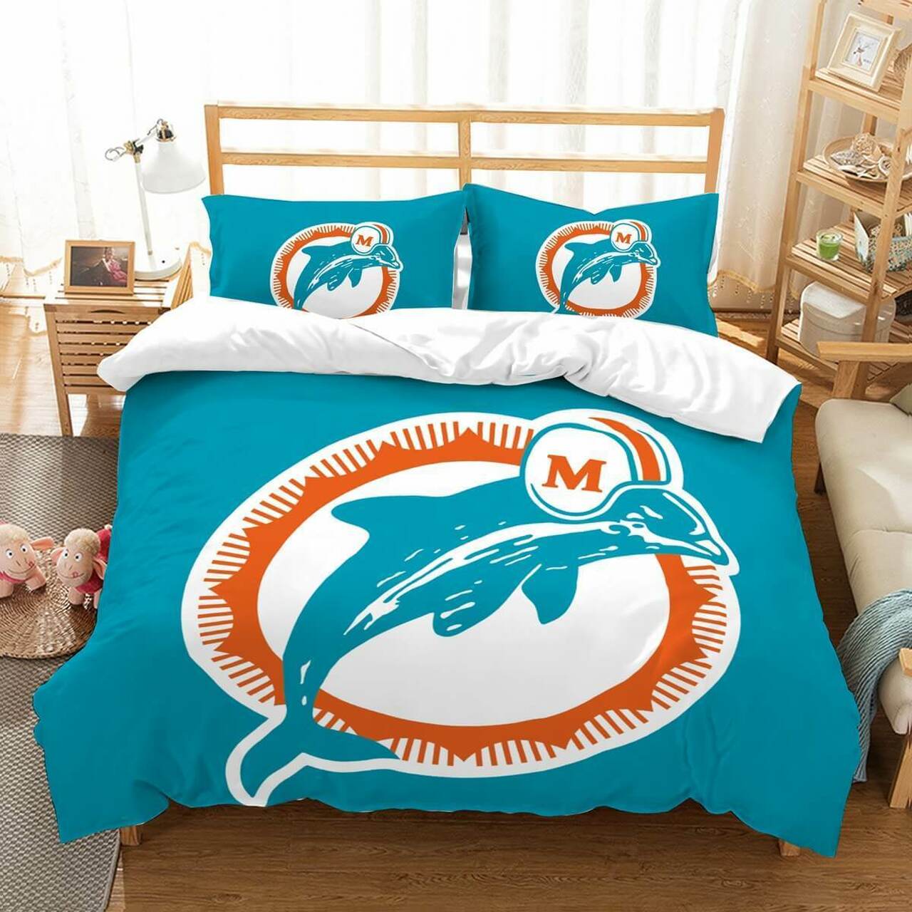 NFL Miami Dolphins Bedding Set V1 NFL Miami Dolphins Bedding Set V1