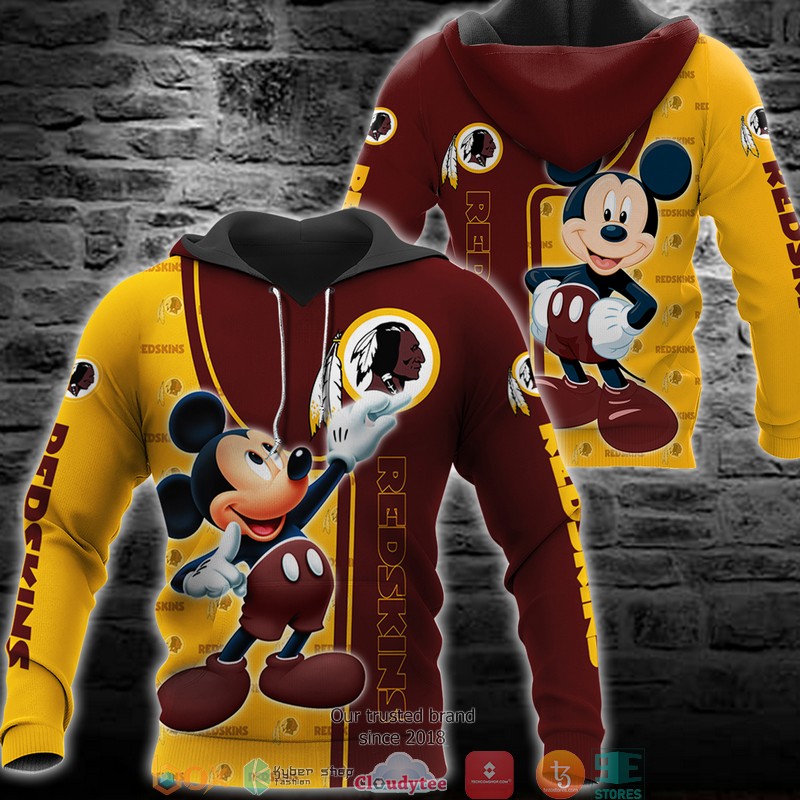 NFL Washington Redskins Mikey Mouse Edition Pullover Hoodie NFL Washington Redskins Mikey Mouse Edition Pullover Hoodie