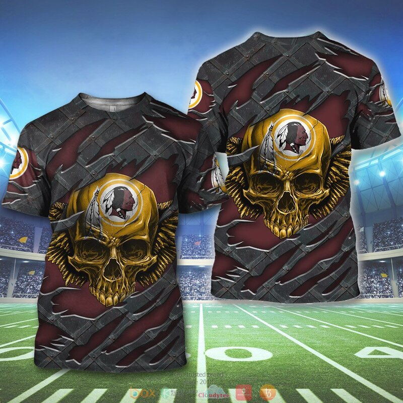 NFL Washington Redskins Wings Skull T-Shirt