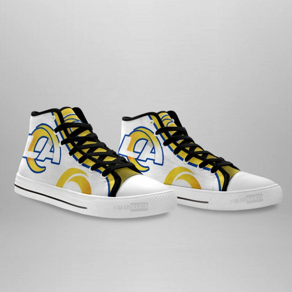 NFL Los Angeles Rams White High Top Shoes NFL Los Angeles Rams White High Top Shoes