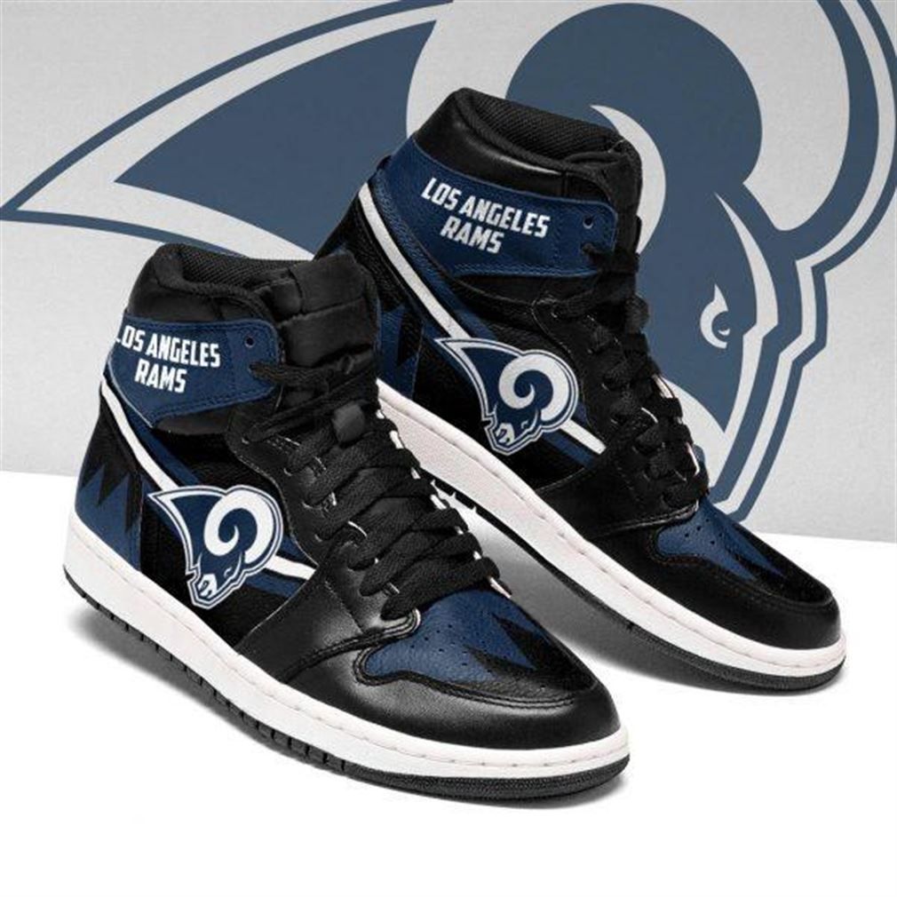 NFL Los Angeles Rams Dark Blue Air Jordan 1 High Sneakers NFL Los Angeles Rams Dark Blue Air Jordan 1 High Sneakers