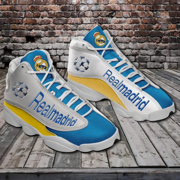 Real Madrid Blue White Yellow Air Jordan 13 Shoes