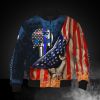 NFL New England Patriots American Flag Skull Bomber Jacket V2