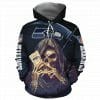 NFL Seattle Seahawks Skull Card Halloween Pullover Hoodie