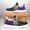 NFL Minnesota Vikings Black Purple Yellow Thunder Graphic Reze Sneakers