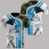 NFL Carolina Panthers White Blue Camo T-Shirt