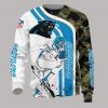 NFL Carolina Panthers White Blue Camo Sweatshirt