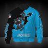 NFL Carolina Panthers Blue Black Bomber Jacket V4