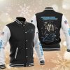 NFL Carolina Panthers Black Skull Baseball Jacket