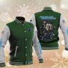 NFL Carolina Panthers Green Skull Baseball Jacket