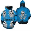 NFL Carolina Panthers Halloween Skull Pullover Hoodie V3