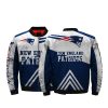 NFL New England Patriots Navy White Bomber Jacket