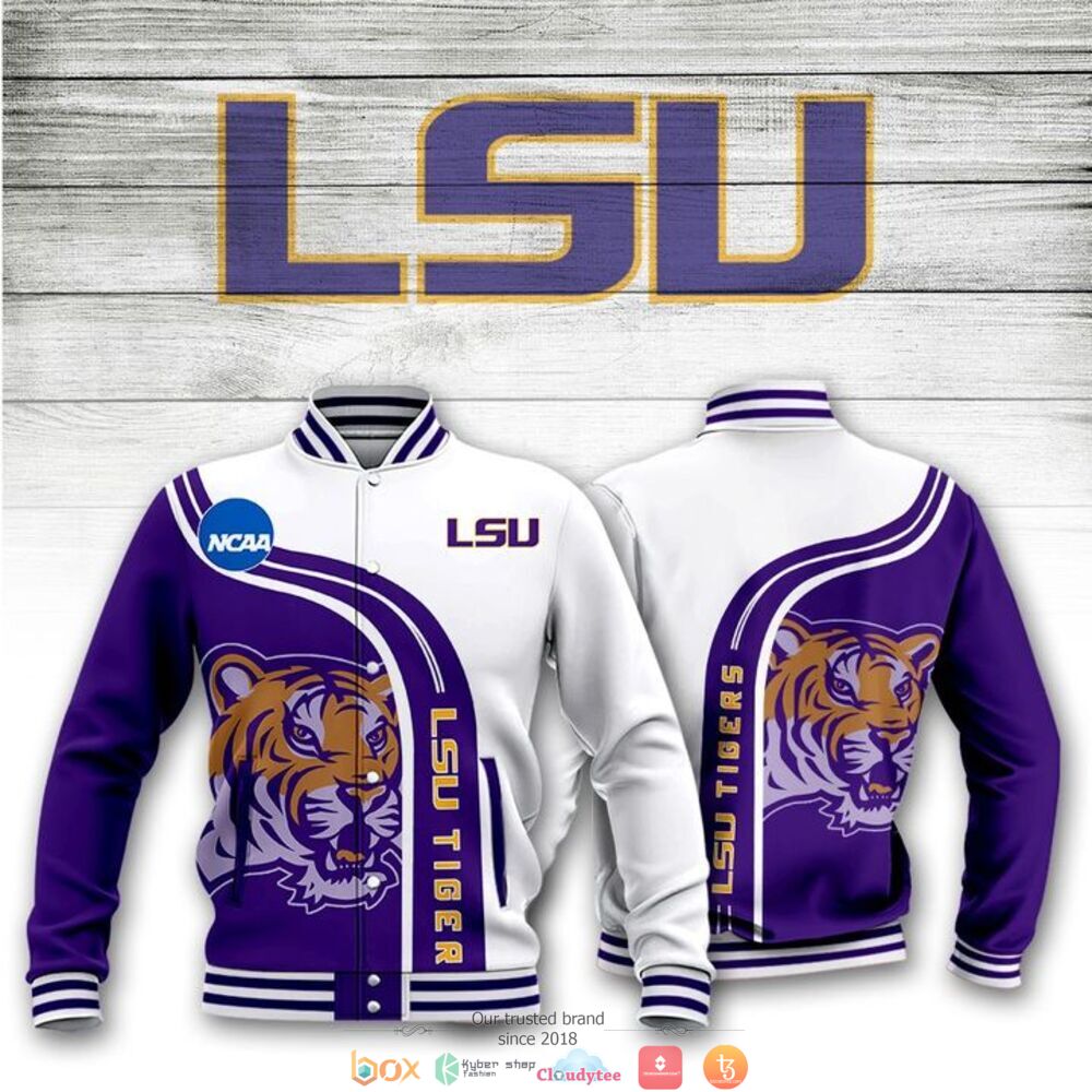 NCAA LSU Tigers Purple White Logo 