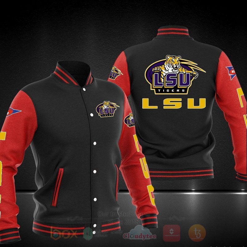 NCAA LSU Tigers Black Baseball Jacket