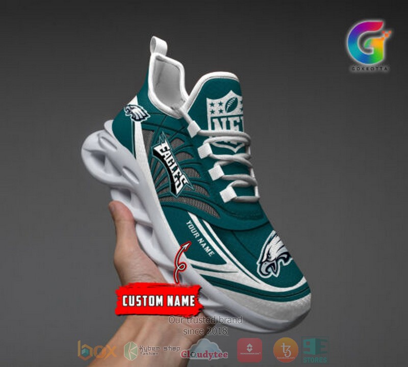 NFL Philadelphia Eagles Custom Name Green Max Soul Shoes NFL Philadelphia Eagles Custom Name Green Max Soul Shoes