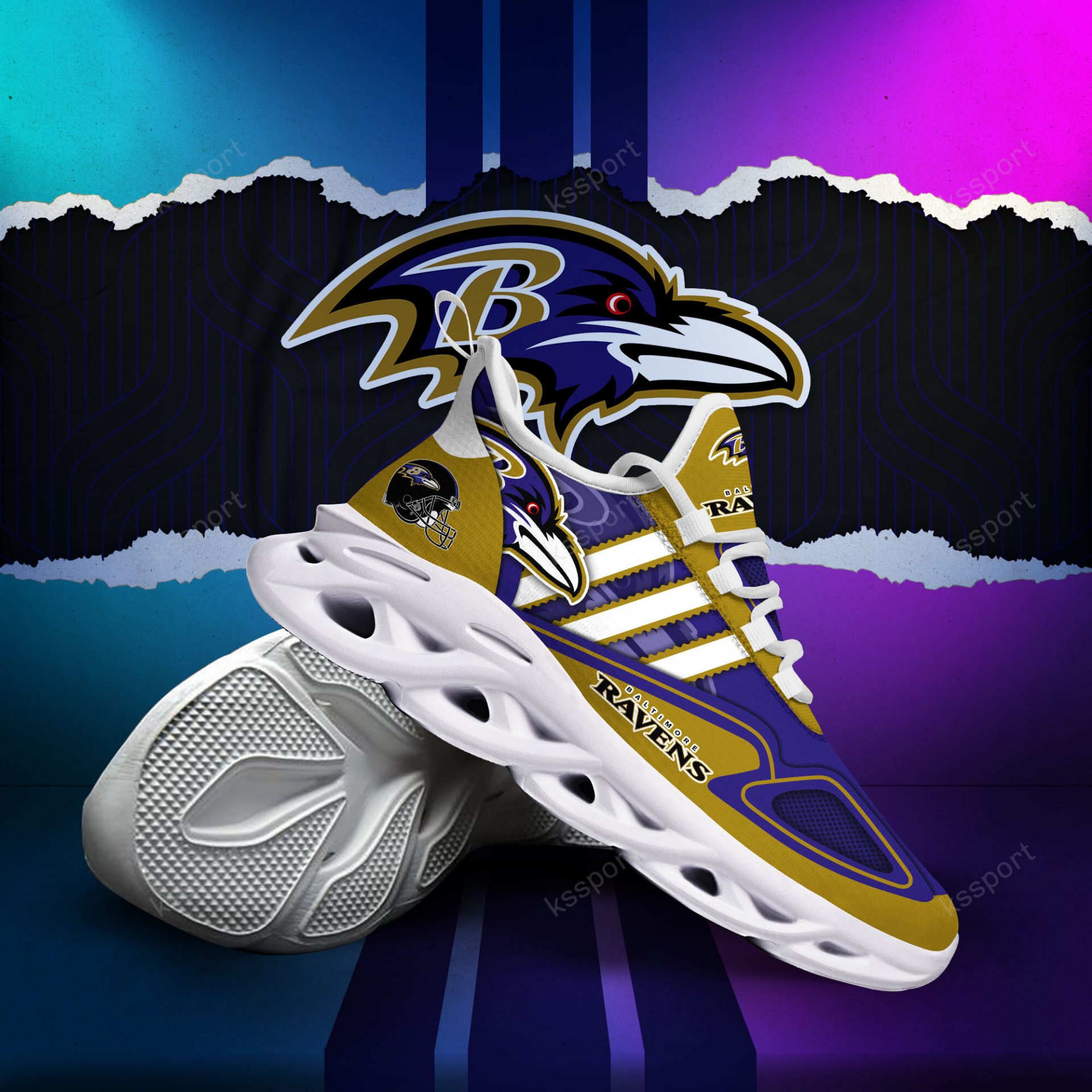 NFL Baltimore Ravens Purple Gold Max Soul Shoes V3 NFL Baltimore Ravens Purple Gold Max Soul Shoes V3