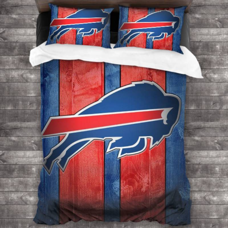 NFL Buffalo Bills Super Big Log Red Blue Bedding Set NFL Buffalo Bills Super Big Log Red Blue Bedding Set