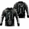 NFL Las Vegas Raiders Skull Smoke Zip Up Hoodie