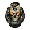 NFL Las Vegas Raiders Skull Smoke Zip Up Hoodie V2