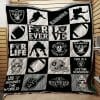 NFL Las Vegas Raiders Black Silver Quilt Blanket