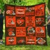 NFL Cleveland Browns Orange Quilt Blanket V4