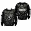NFL Las Vegas Raiders Silver Rose Black Sweatshirt