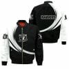 NFL Las Vegas Raiders Black White Bomber Jacket