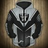 NFL Las Vegas Raiders Lightning Black Grey Zip Up Hoodie