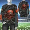 NFL Cleveland Browns Orange Skull Sweatshirt