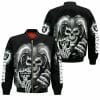 NFL Las Vegas Raiders Black Skull Demon Bomber Jacket