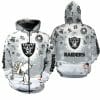 NFL Las Vegas Raiders Snoopy Silver Christmas Zip Up Hoodie