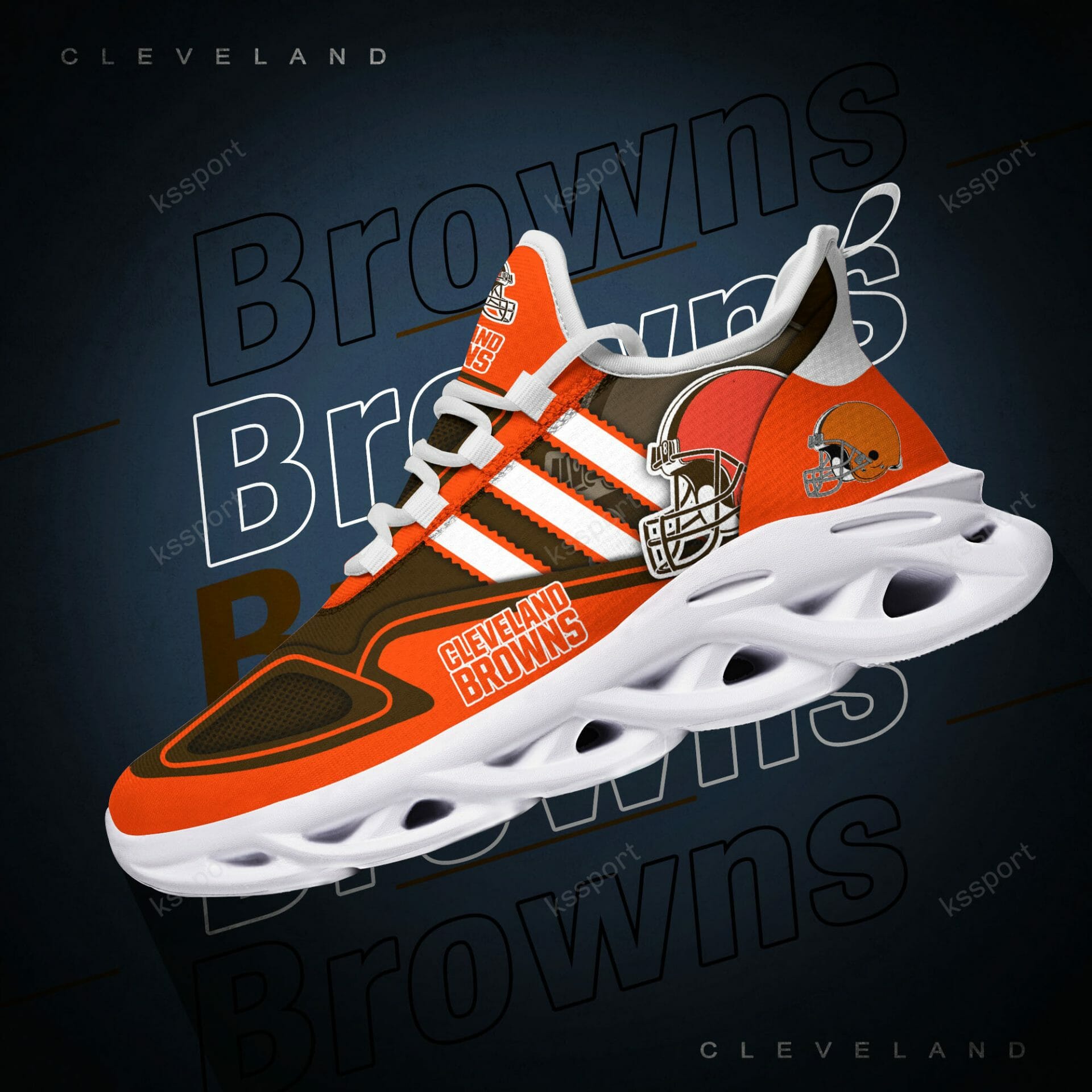 NFL Cleveland Browns Brown Orange Max Soul Shoes V3 NFL Cleveland Browns Brown Orange Max Soul Shoes V3