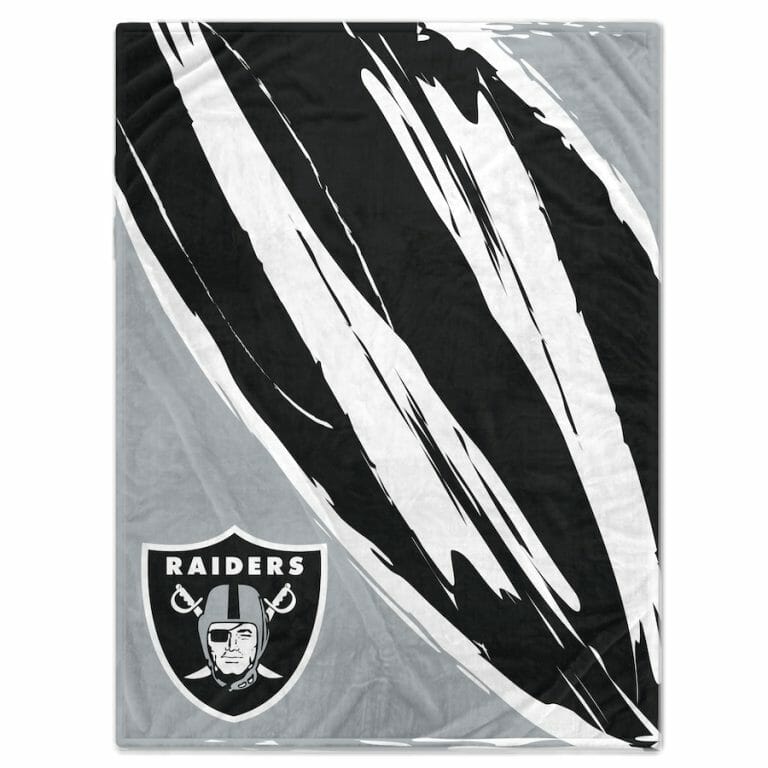 NFL Las Vegas Raiders Silver Black Fleece Blanket