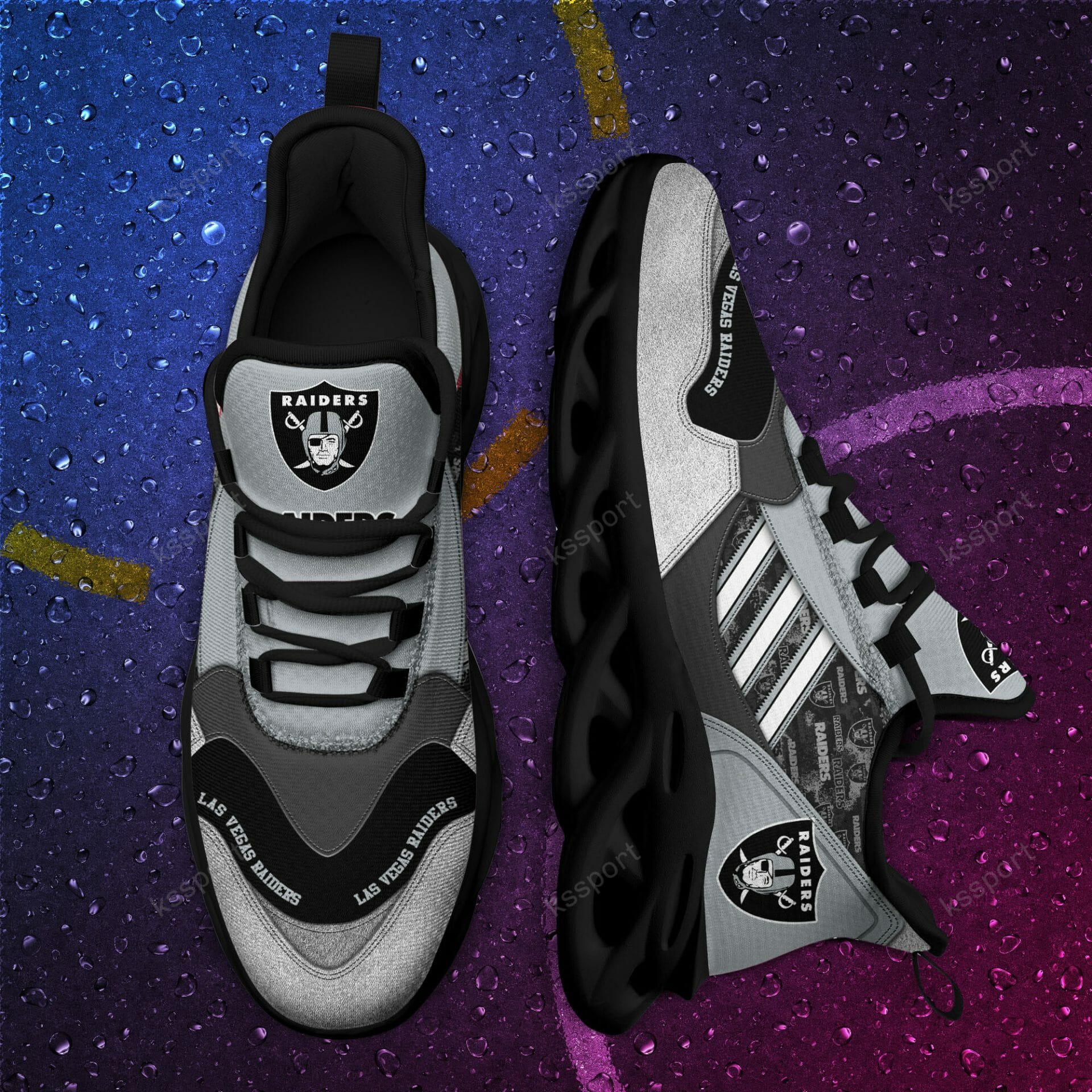 NFL Las Vegas Raiders Silver Max Soul Shoes NFL Las Vegas Raiders Silver Max Soul Shoes