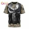 NFL Cleveland Browns Custom Name Number Punisher Skull T-Shirt