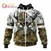 NFL Cleveland Browns Custom Name Number Deer Skull Zip Up Hoodie
