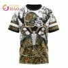 NFL Cleveland Browns Custom Name Number Deer Skull T-Shirt