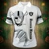 NFL Las Vegas Raiders White Grey Polo Shirt