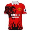 Manchester United Red Black Dragon Polo Shirt