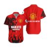 Manchester United Red Black Dragon Hawaiian Shirt