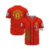 Manchester United Custom Name Red Baseball Jersey