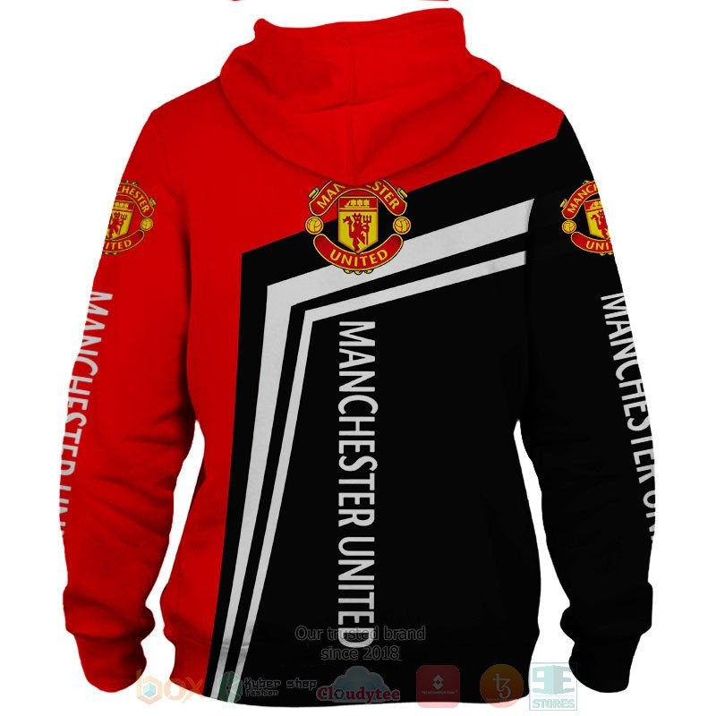 Manchester United Red Black Zip Up Hoodie V5