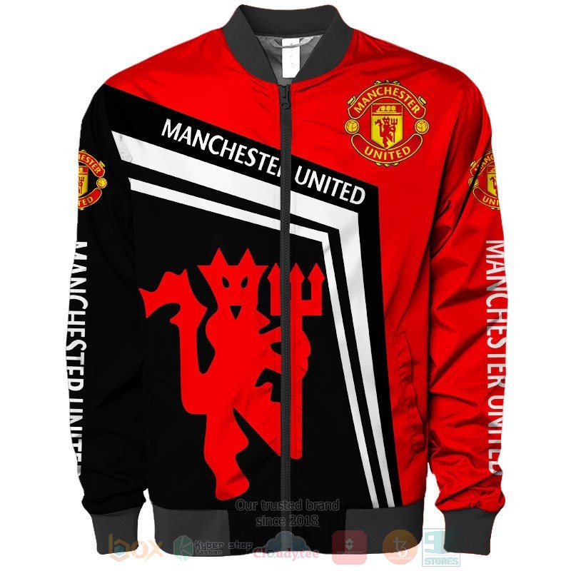 Manchester United Red Black Bomber Jacket V5