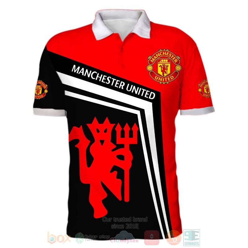 Manchester United Red Black Polo Shirt V5